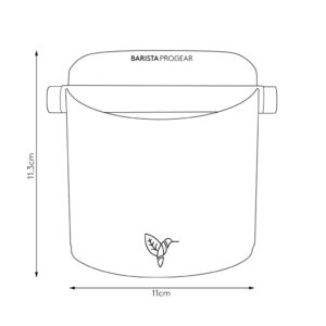 Barista Progear Black Matte Starling Home Knock Bin - Small