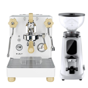 Lelit Bianca V3 White Bundle with Fiorenzato All Ground Sense White